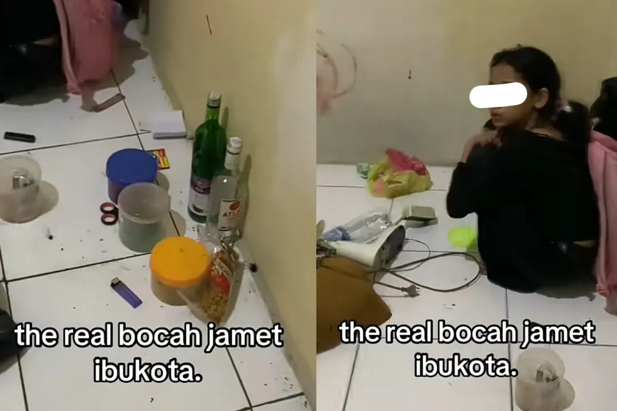 Skandal TikTok: Bocah Perempuan Mabuk Kosan, Temukan Dua Botol Miras